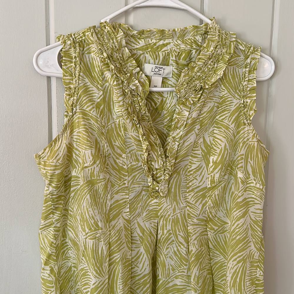 Loft Sleeveless Ruffle Top - Picture 2 of 4